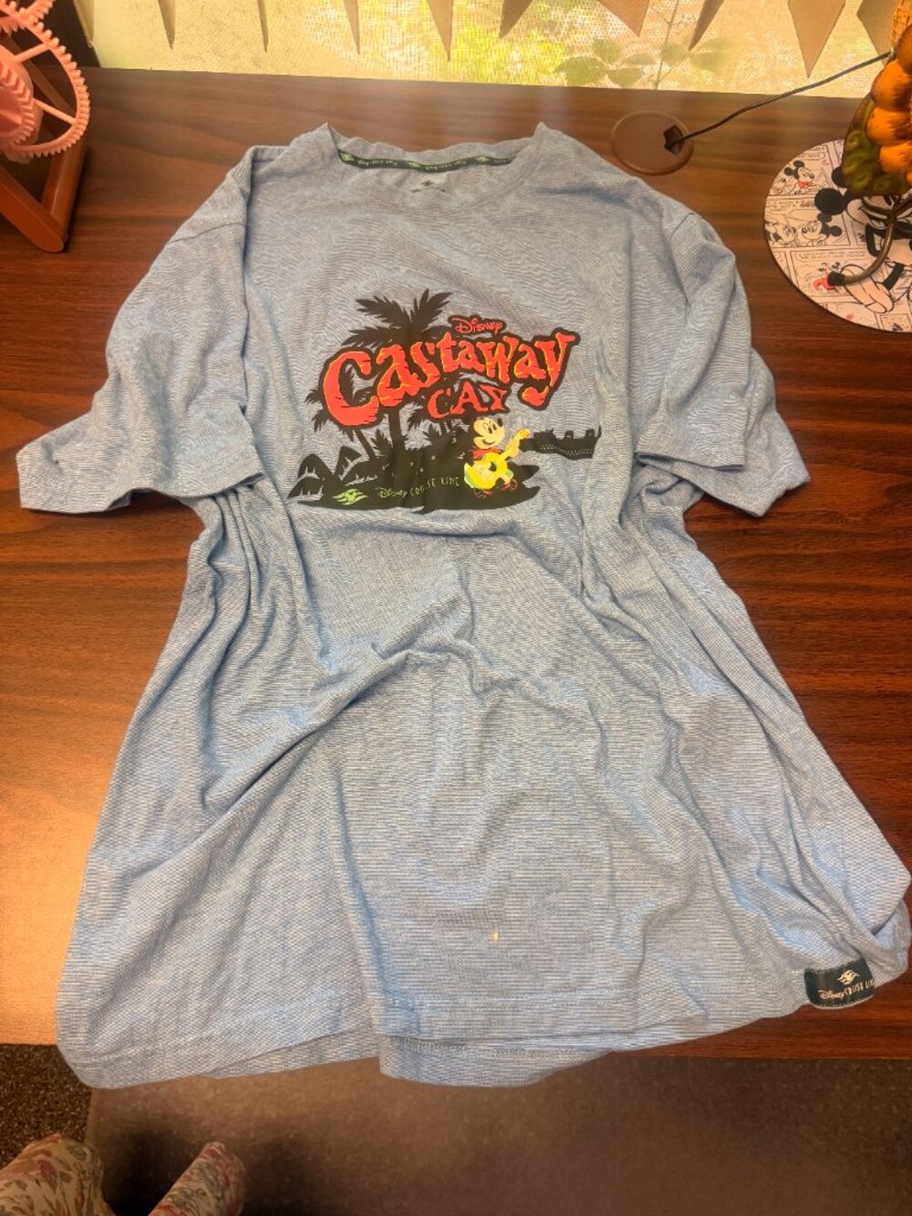 Disney Cruise Line Castaway Cay Blue Heather T Shirt Size XXL Mickey